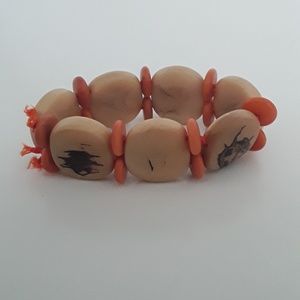 Beige tagua bracelet.(code:ACPR-B-004)